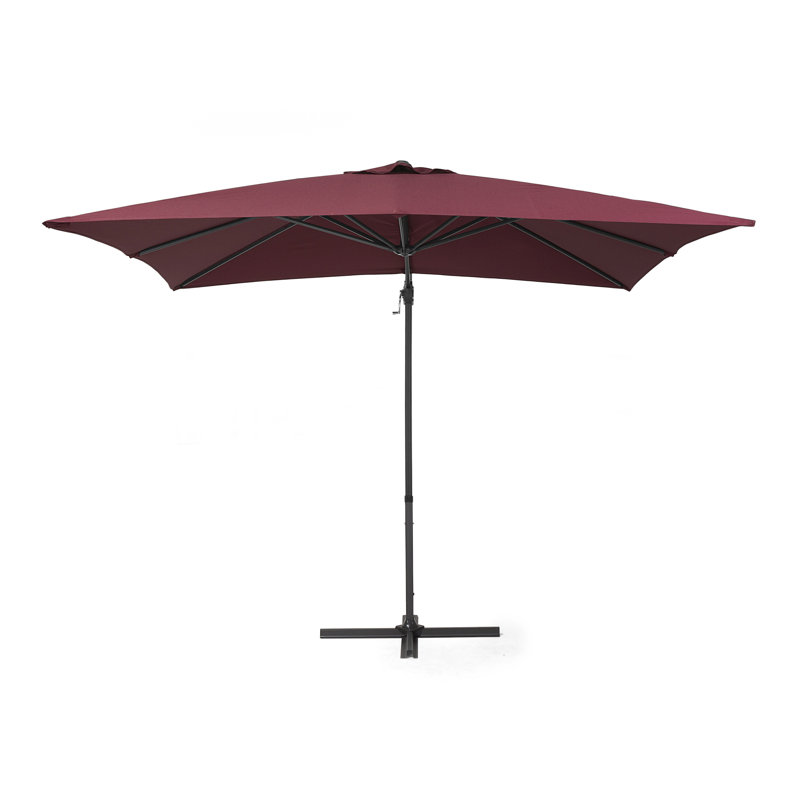 Monza 250cm Cantilever Parasol, Burgundy, Black