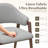 Modern Minimalist Linen Armchair, Solid Wood Legs – Perfect Dining/Office/Accent Chair-821074886