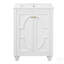 Modern Bathroom Vanity With Ornate Elliptical Motif, Soft-Close Hinges, And Open Back Structure For Easy Plumbing Access-249551705