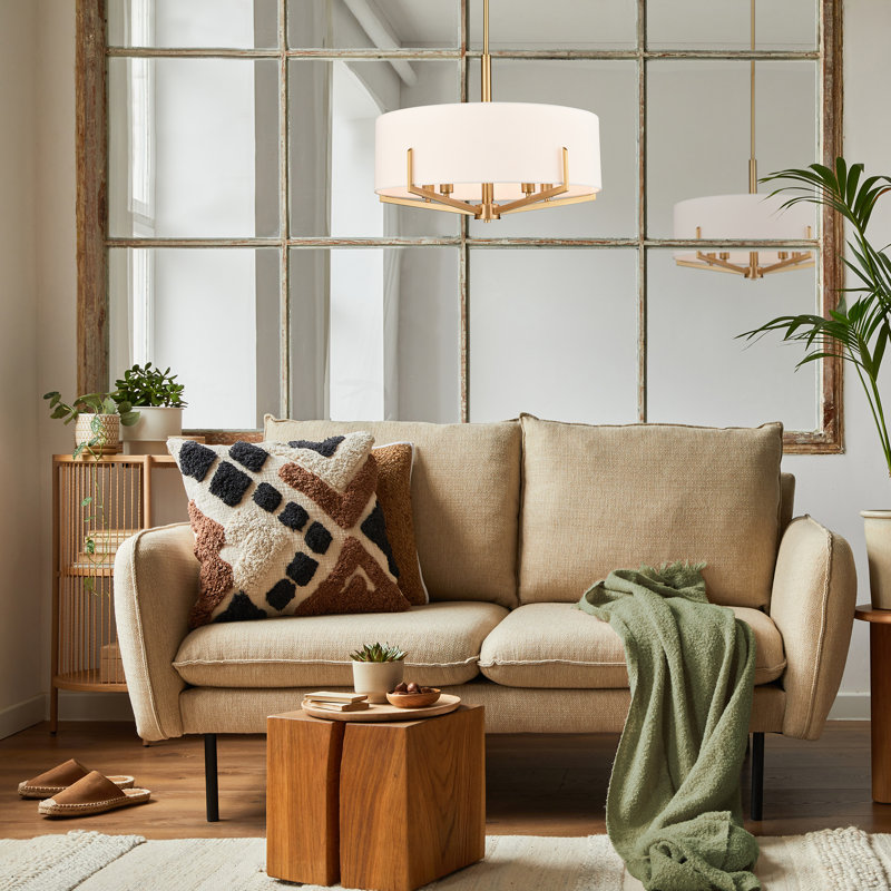 Allysia 5 - Light Brass Shaded Pendant