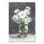 Vase de fleurs blanches abstraites - peinture sur toile tendue