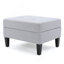 Repose-pieds rectangulaire capitonné en tissu