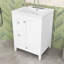 Meuble-lavabo en bois avec tablettes de rangement, tiroirs et portes-249693890