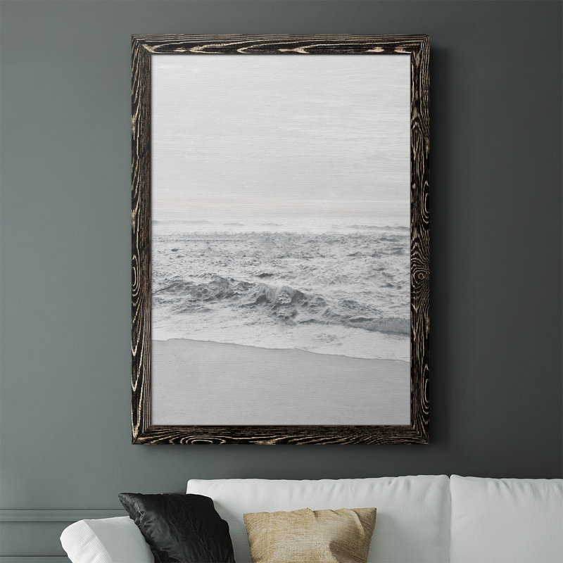 Gentle Tides II - Reproduction de photo sur toile, H 37,5 po x l 27,5 po x P 1 po, Noir