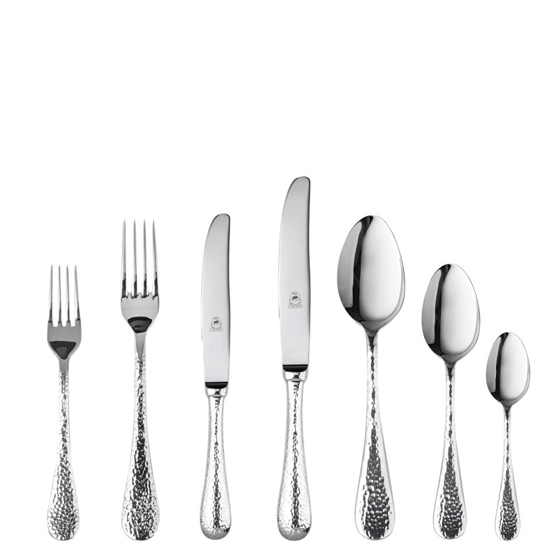 Ensemble de couverts Epoque avec couteaux H / H - 42 pièces - Acier inoxydable, Argent argent