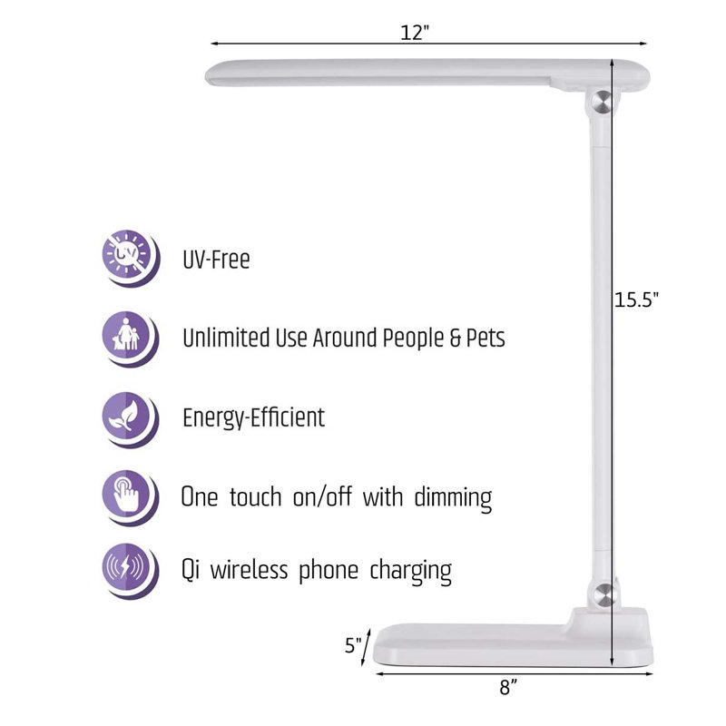 Christine Metal USB Desk Lamp, Matte White