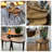  Solid Wood 3 Legs Nesting Tables -Walnut