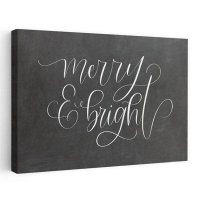Merry Bright Abstract Contemporary Winter Art