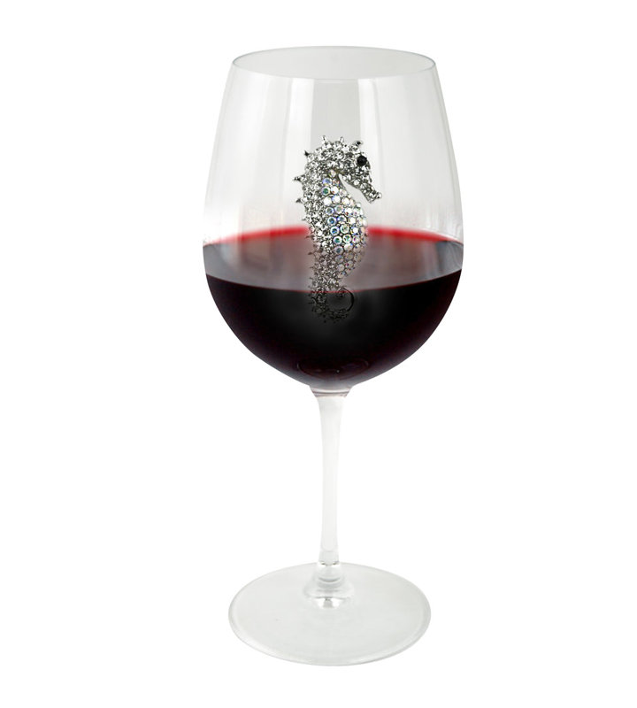 Verre à vin à bijoux 18 oz, Hippocampe