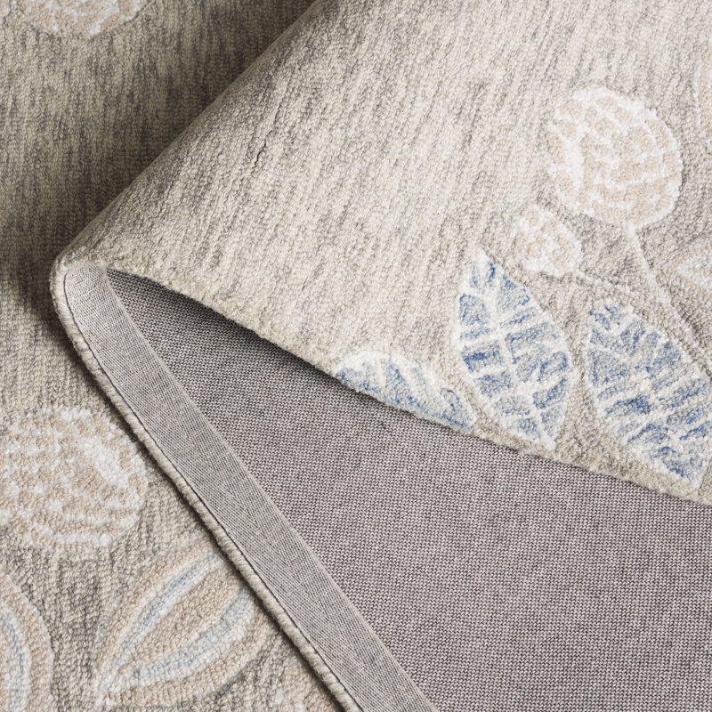 Jardin Hand Tufted Performance Floral Rug, Square 6'