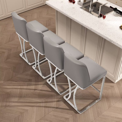 24" Counter Height Bar Stools with Back Kitchen Island Stools