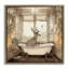 Cadre flottant Buck with Antler Bath Time, design par Sasha-302617239-302617237