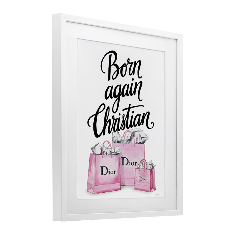 «Pink Sacs Born Again», reproduction encadrée sous verre par Amanda Greenwood, H 16 po x l 13 po, Cadre blanc côtier