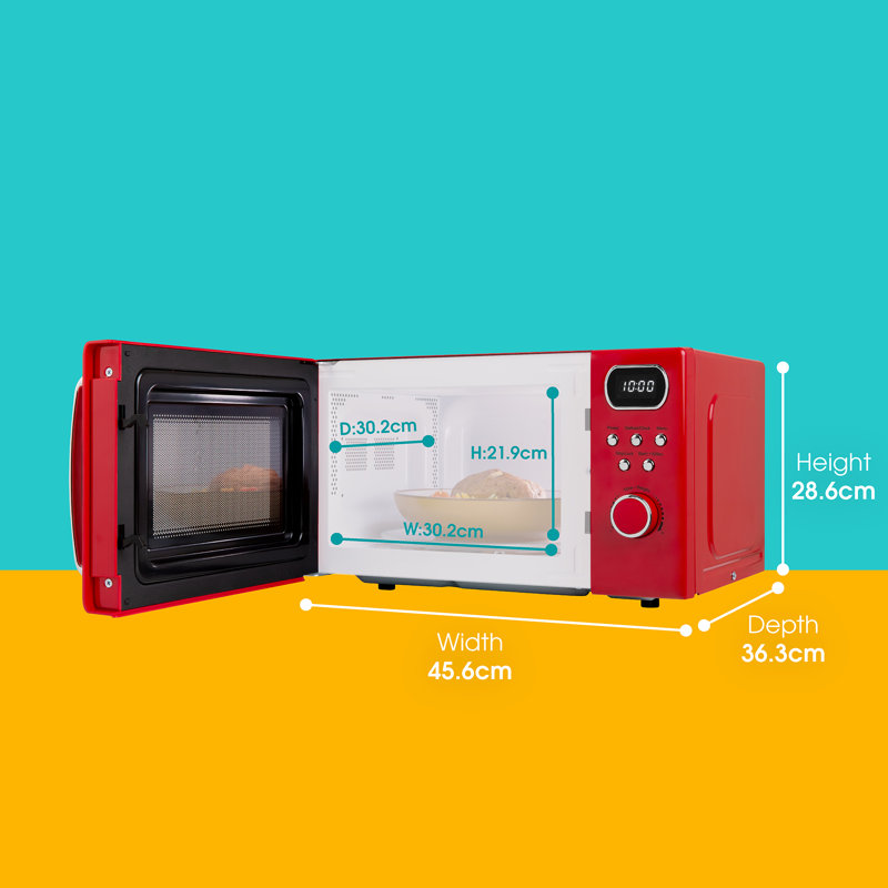 Abode 45.6cm 20m³ L 800W - Watt Countertop Microwave
