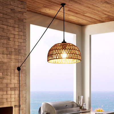 Luminaire suspendu moderne en corde avec interrupteur pour îlot de cuisine