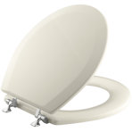 Triko Round-Front Toilet Seat with Polished Chrome Hinges