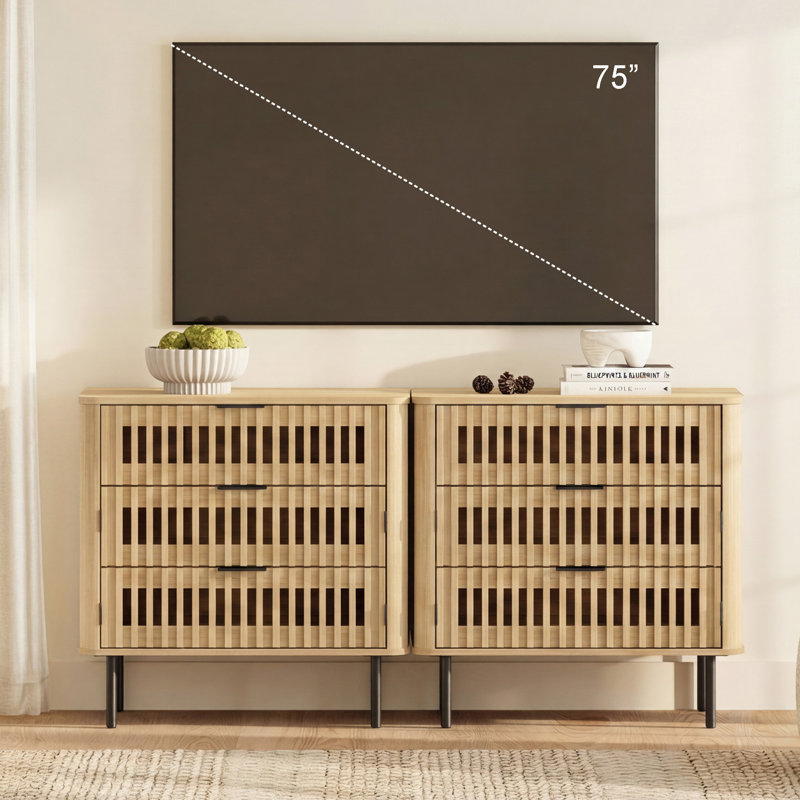 Buffet de cuisine de 160 cm de large avec rangement, en chêne., Chêne