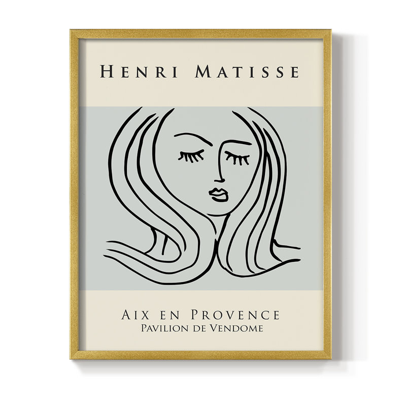 Matisse Lxxv, reproduction encadrée - bois massif, H 10 po x l 8 po