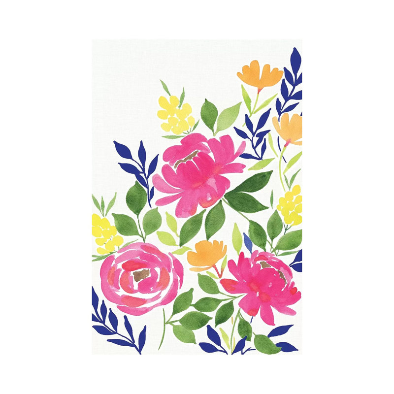 Pink Floral Bouquet by Stephanie Ryan - Painting on Canvas, Wrapped Canvas, 101.6cm H x 66.04cm W x 3.81cm D