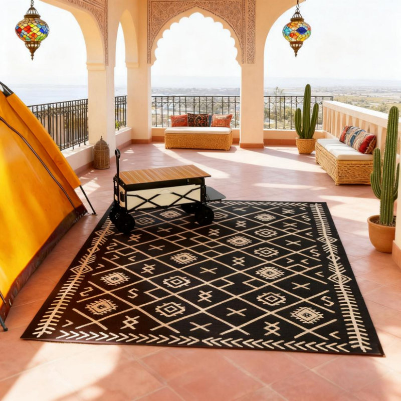 Tapis d'extérieur, tapis réversible pour patio
