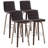 Swivel Upholstered Counter & Bar Stool With Solid Wood Frame and L-Shaped PU Leather Back-588686635-588686633