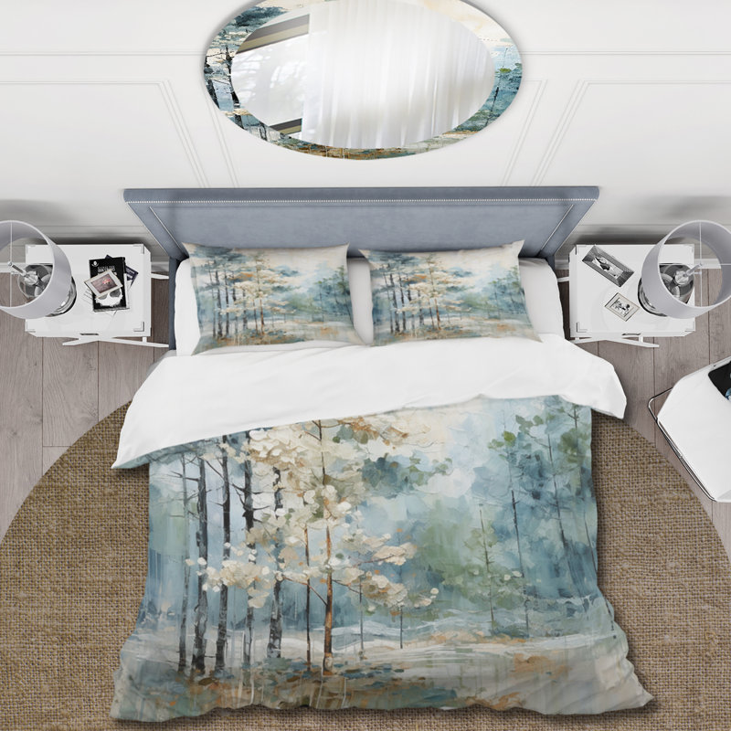 Ensemble de housse de couette en microfibre / polyester Pine Tree Enchanted Forest II Bedding