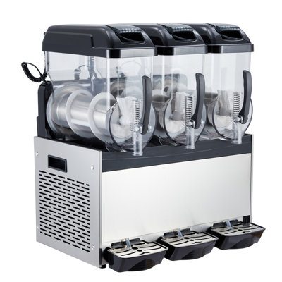 Advanced 36L Commercial Slushy Machine – Self-Cleaning, Efficient Cooling, 360° Mixing, Black, 860W