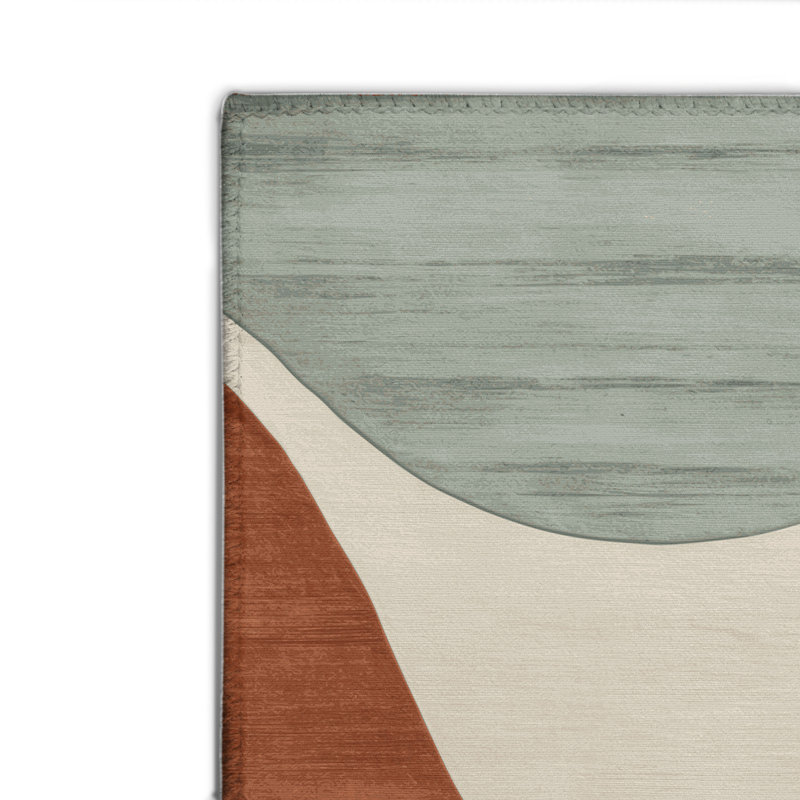 Watercolor Beige Indoor and Outdoor Area Rug, Rectangle 2' x 3'