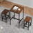 Square Bar Table,small Kitchen Dining, Cocktail Table,high Top Pub For Party,sturdy Metal Frame,space-saving Narrow For Living Room,kitchen,bar-422480895