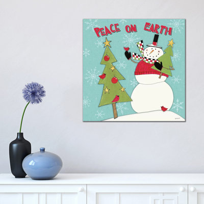 Snowman Sentiments III by Anne Tavoletti - Wrapped Canvas Print