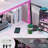 Twin Metal Loft Bed With L-shaped Desk, Led Lights,charging Station Led Loft Bed Frame Twin Size With 3 Storage Shelves And 3 Fabric Drawers, Safety Guard & Ladder, No Box Spring Needed-528245825