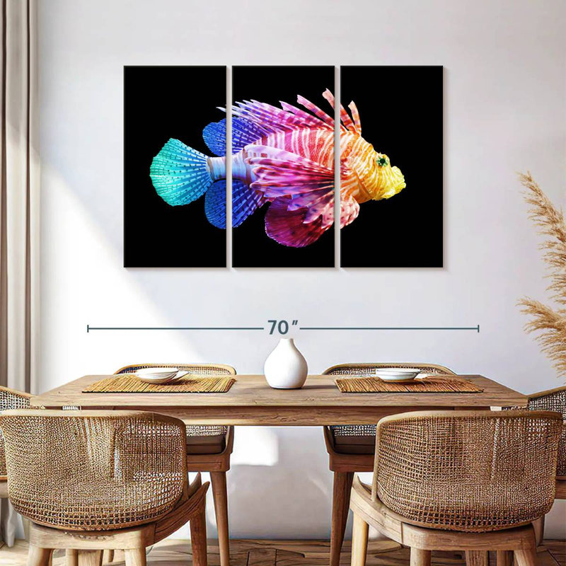 Brampt Rainbow Lionfish, 36" H x 57" W