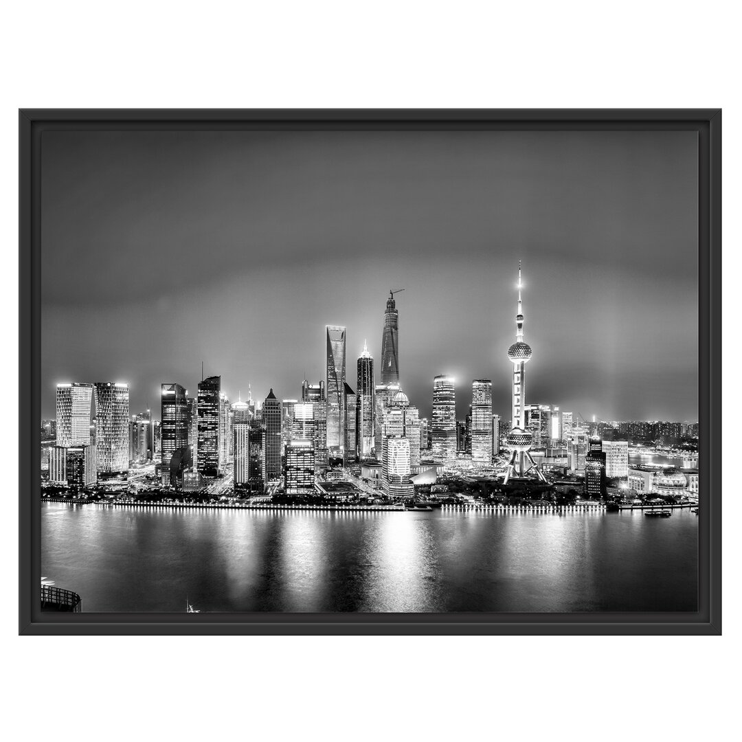 Gerahmtes Wandbild Shanghai Skyline