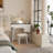 White Vanity Desk With Flip Top Mirror & Chair ,2 Drawers & 8 Storage Compartments