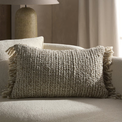 Angora Mellah Handmade Lumbar Pillow & Insert (16"x24")