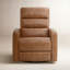 Fauteuil inclinable électrique pivotant en cuir Mila-114111991