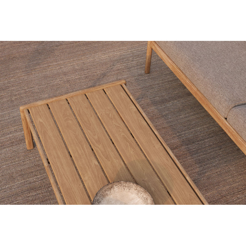 Jack Outdoor Teak Coffee Table, 25.6" x 47.2" x 13.8"