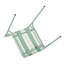 Chaises en bloc modernes à rayures avec siège en PP imperméable et pieds en métal robustes, pour une utilisation intérieure / extérieure (ensemble de 4)-1986041227-1986041229