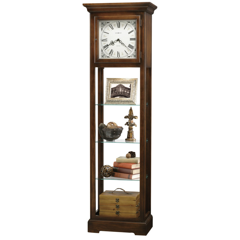 186.7cm Solid Wood Grandfather Clock with Adjustable Chime Volume