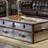 Rustic Vintage Rivet Storage Coffee Table Single Coffee Table