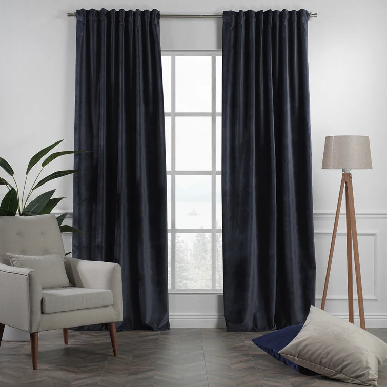 Extra Long & Extra Wide Matte Velvet Curtain Panel
