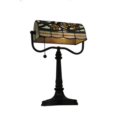 15" High Vineyard Banker's Lamp