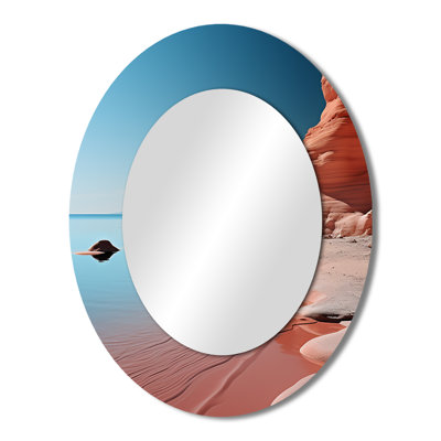 Coastal Minimalism Photo II - Coastal Oval Wall Mirror