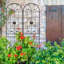 Paquet de 4 treillis de jardin en métal galvanisé antirouille de 86,7 po x 19,7 po pour plantes grimpantes - conception extensible pour support extérieur de fleurs / vignes-931630101