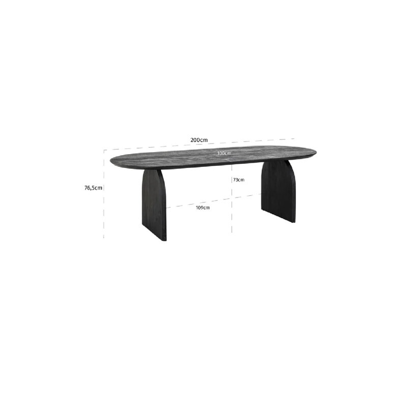 Hudson Oval Solid Wood Dining Table