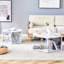 Tables basses hexagonales blanches minimalistes - option de mobilier polyvalent - solutions de rangement modernes-283352335