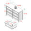 Commode double l 6 tiroirs Ernie