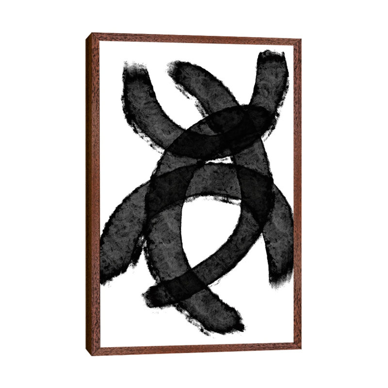New Black - Print on Canvas, Classic Brown Wood Framed, 66.04 cm H x 45.72 cm W