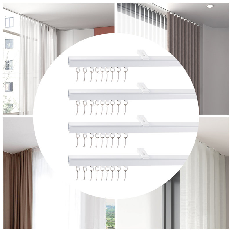 Mackenlie Stainless Steel 108'' to 144'' Curtain Track/Rail