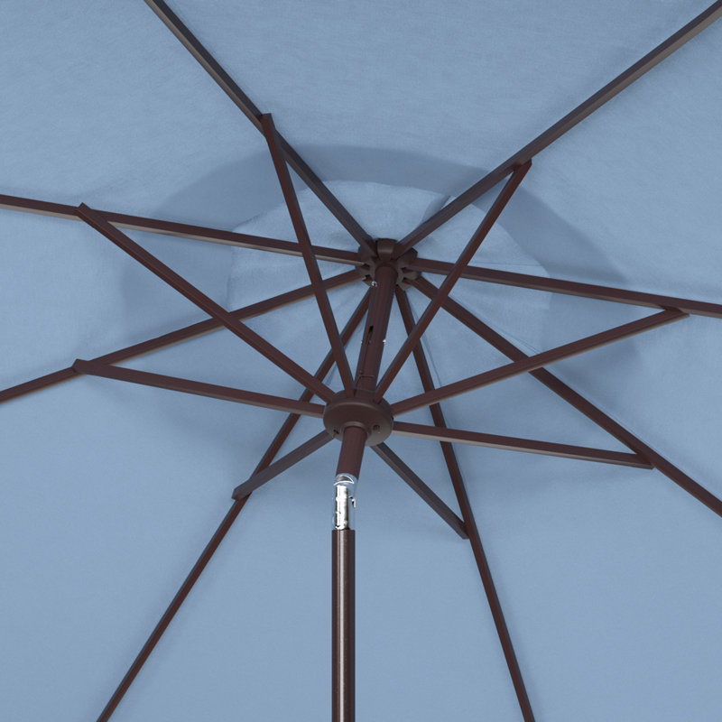 Outdoor Argentina Beach Parasol, Baby Blue/White